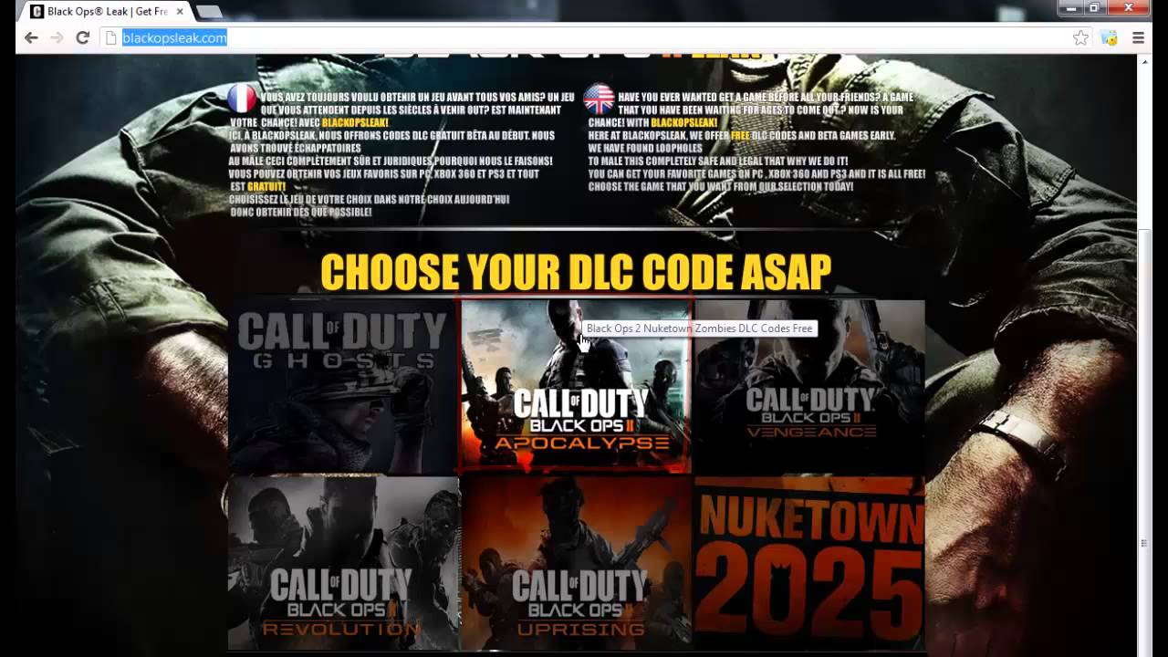 Black Ops 2 Download Code
